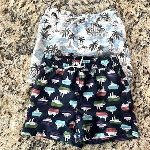 2 PAIRS of Janie and Jack Swim Trunks